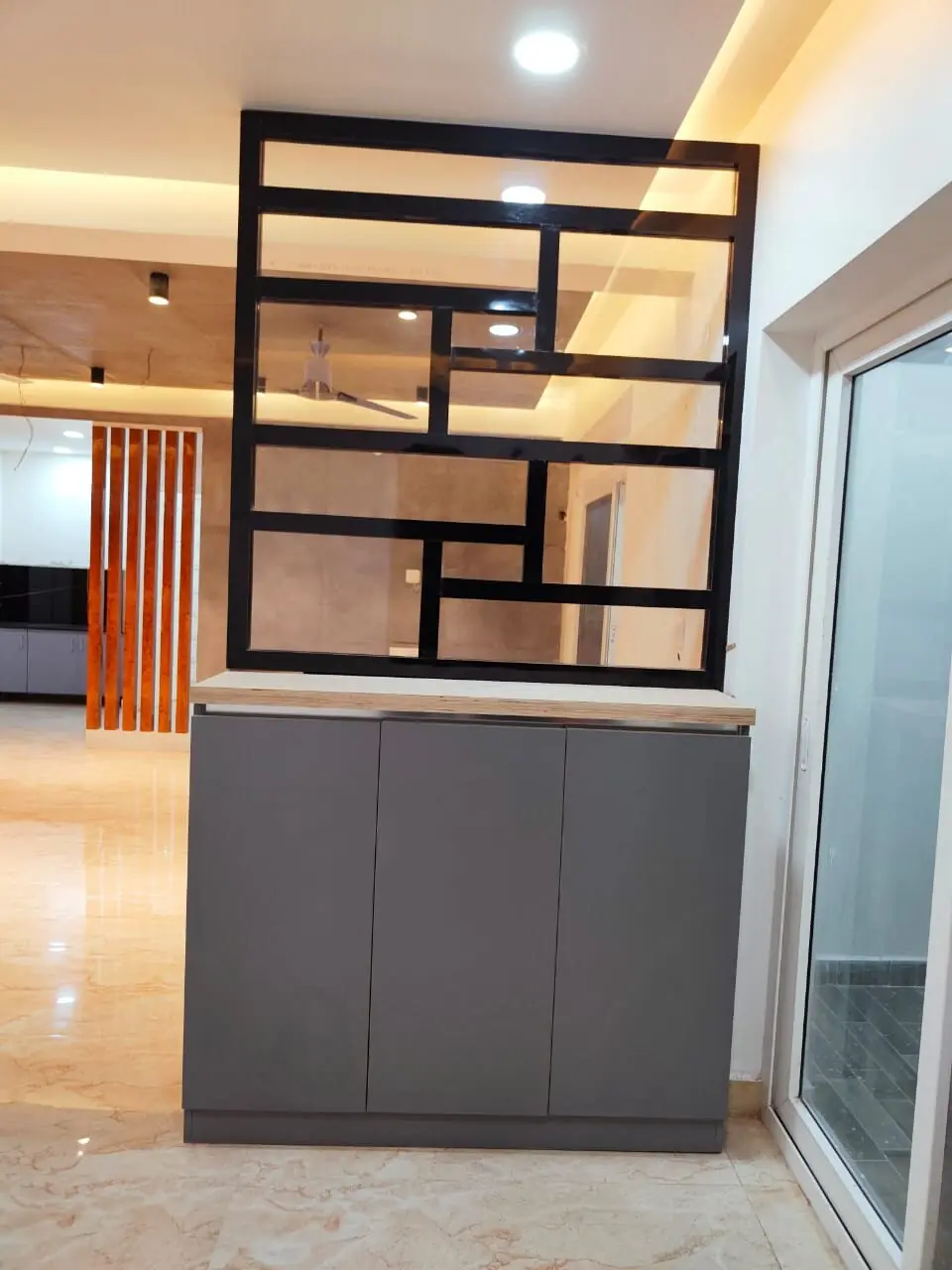 Geometric Divider Shelf