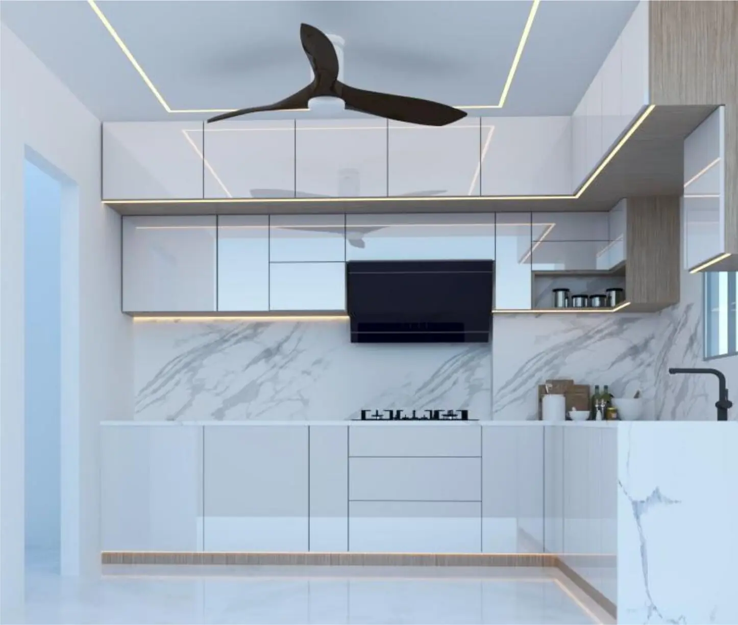 2D & 3D Designs for Interiors & Elevations project photo 2 by MNS Interiors