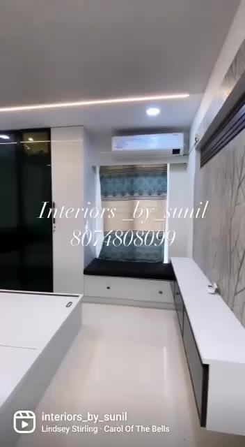 Bedroom with sliding wardrobe and window seat